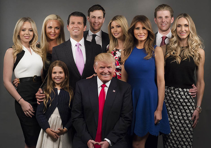 Дональд Трамп с семьей