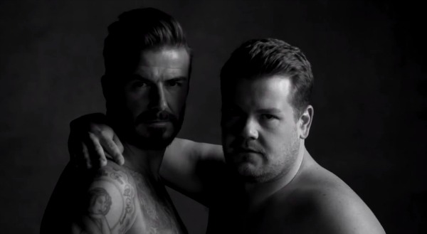 David Beckham and James Corden