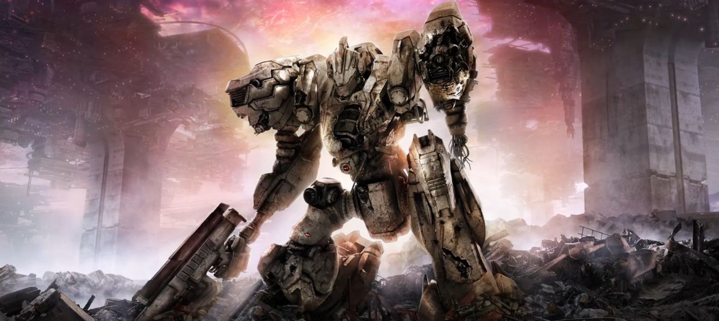 Заброшенный мех на ключевом арте Armored Core 6: Fires of Rubicon