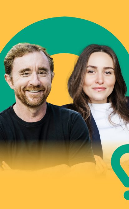 Співзасновник Glovo Саша Мішо та CEO українського офісу Марина Павлюк /коллаж Анастасия Левицкая