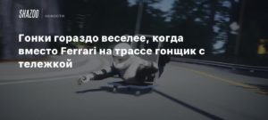 Assetto Corsa
Гонки гораздо веселее, когда вместо Ferrari на трассе гонщик с тележкой
