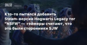 Hogwarts Legacy
Кто-то пытался добавить Steam-версии Hogwarts Legacy тег “NSFW” —  геймеры считают, что это были сторонники SJW