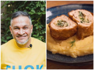 Эктор Хименес-Браво поделился рецептом хрустящей, сочной и вкусной котлеты по-киевски с сыром