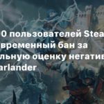 Warlander
Более 2400 пользователей Steam получили временный бан за положительную оценку негативного отзыва Warlander