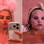 Селена Гомес весело позирует в маске и с кроличьими ушками в веселой карусели фотографий: «В последнее время»