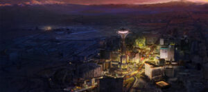 Художник нарисовал Стрип из Fallout New Vegas в реальном масштабе полагаясь на Google Maps